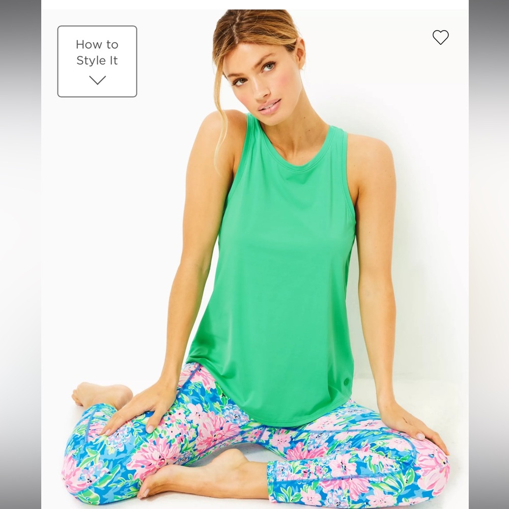 NWT Lilly Pulitzer luxletic westley active tank UPF 50 - spearmint - size medium